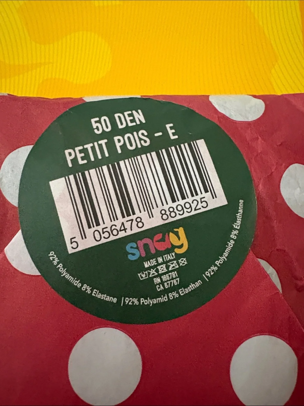 Snag Tights Petit-Pois Semi-Opaque 50 Denier Tights Size E 12-18